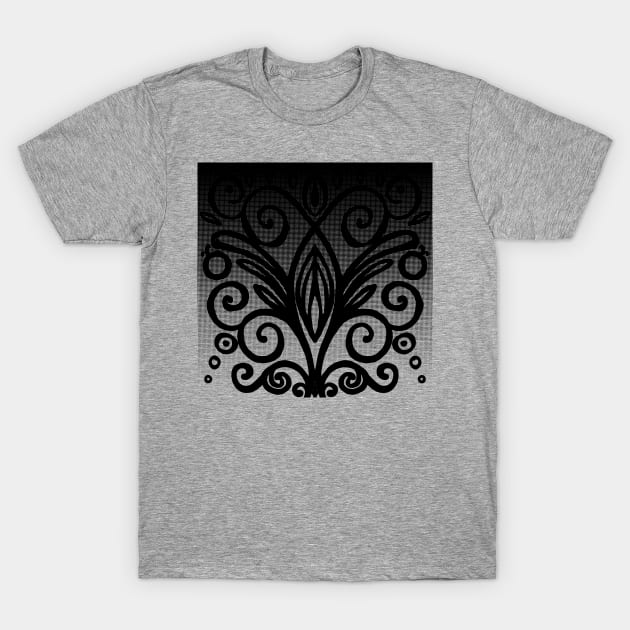 Pattern black and white T-Shirt by ArtKsenia